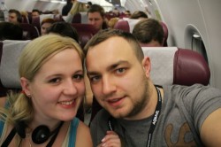 picture of us in the plane to Asia