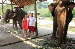 Karolina and Patryk on the best day of their travels so far on Koh Chang Island.