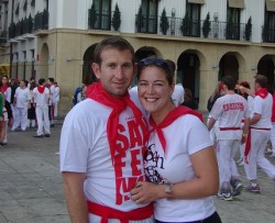 Yup, San Fermin, or the running of the bulls. This was the last time we were in Spain. Incidentally we also went through Barcelona that weekend.
